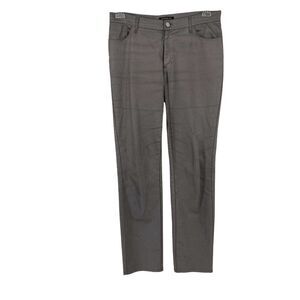 Lafayette 148 Jeans Gray Metallic Silver Slim Leg Pants Womens Size 8 Mid Rise